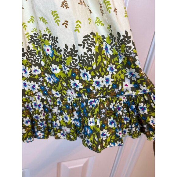 Alice + Olivia Floral Cottagecore Sleeveless Pleated Fit & Flare Dress S/M - Picture 10 of 14